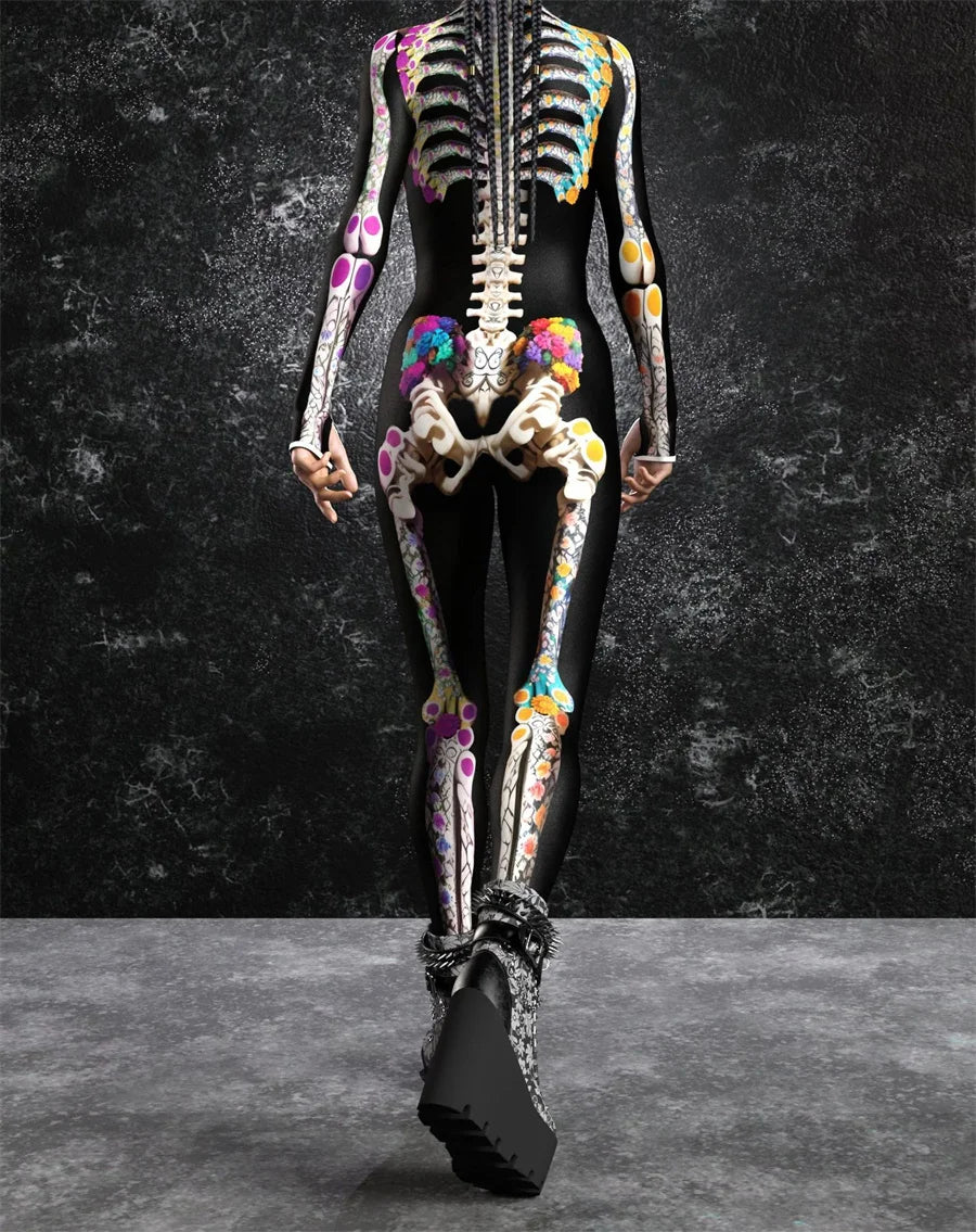 3D Butterfly Skeleton Cyberpunk Jumpsuit for Halloween Cosplay - Image 35