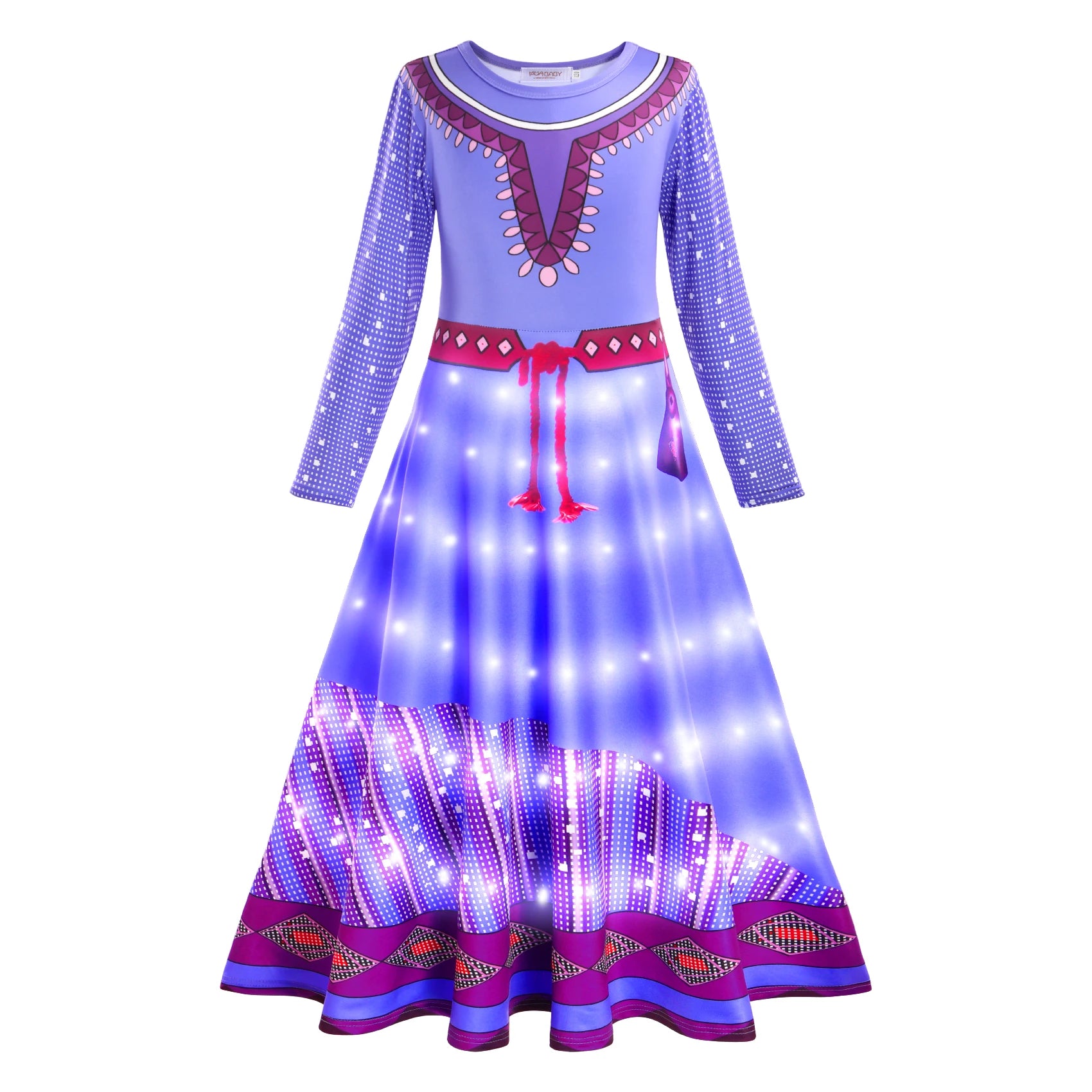 LED Light-Up Purple Princess Costume for Kids - Image 10