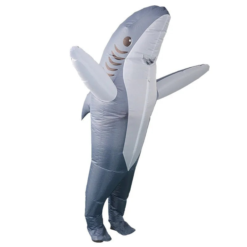 Unique Standing Shark Inflatable Costume – Halloween & Christmas Fun - Image 5