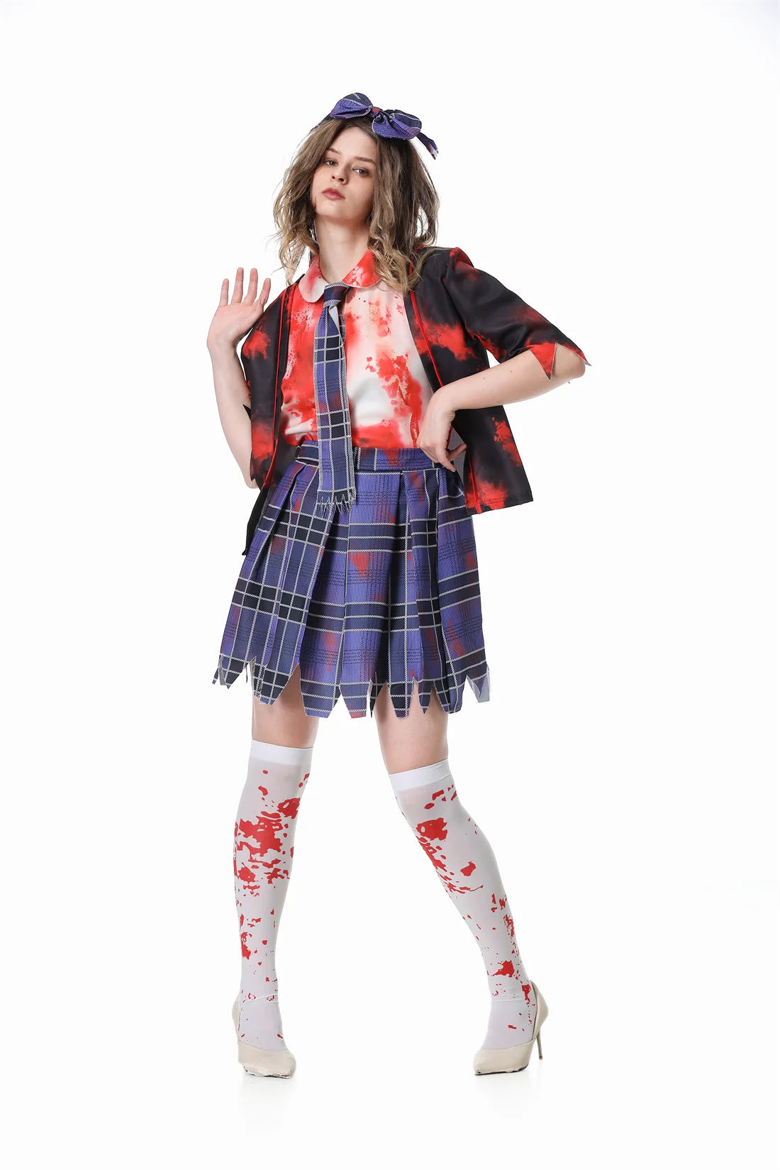 Scary Bloody Nurse Costume for Halloween Masquerade Party - Image 13