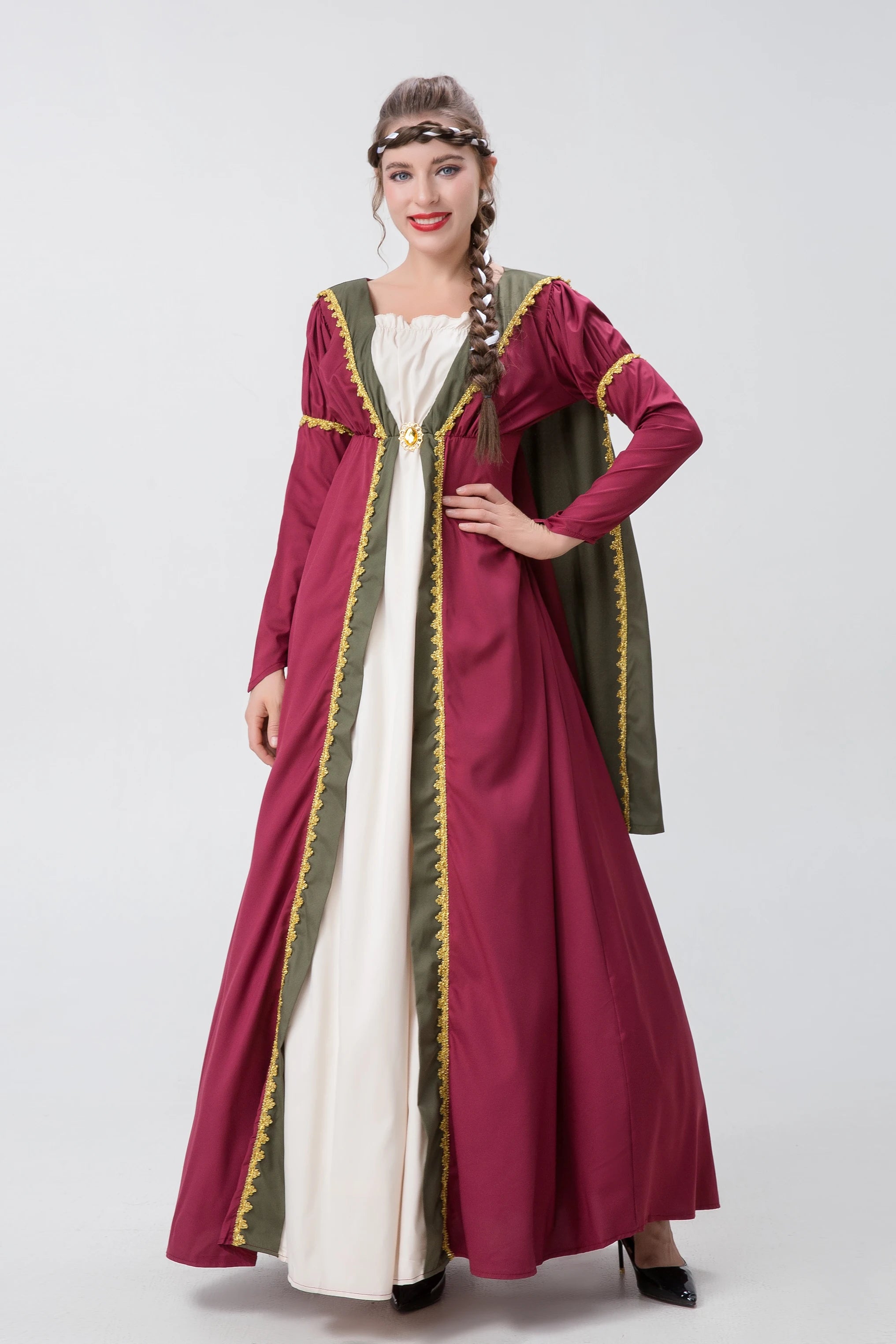 Gothic Medieval Masquerade Costume for Women and Teens - Image 6