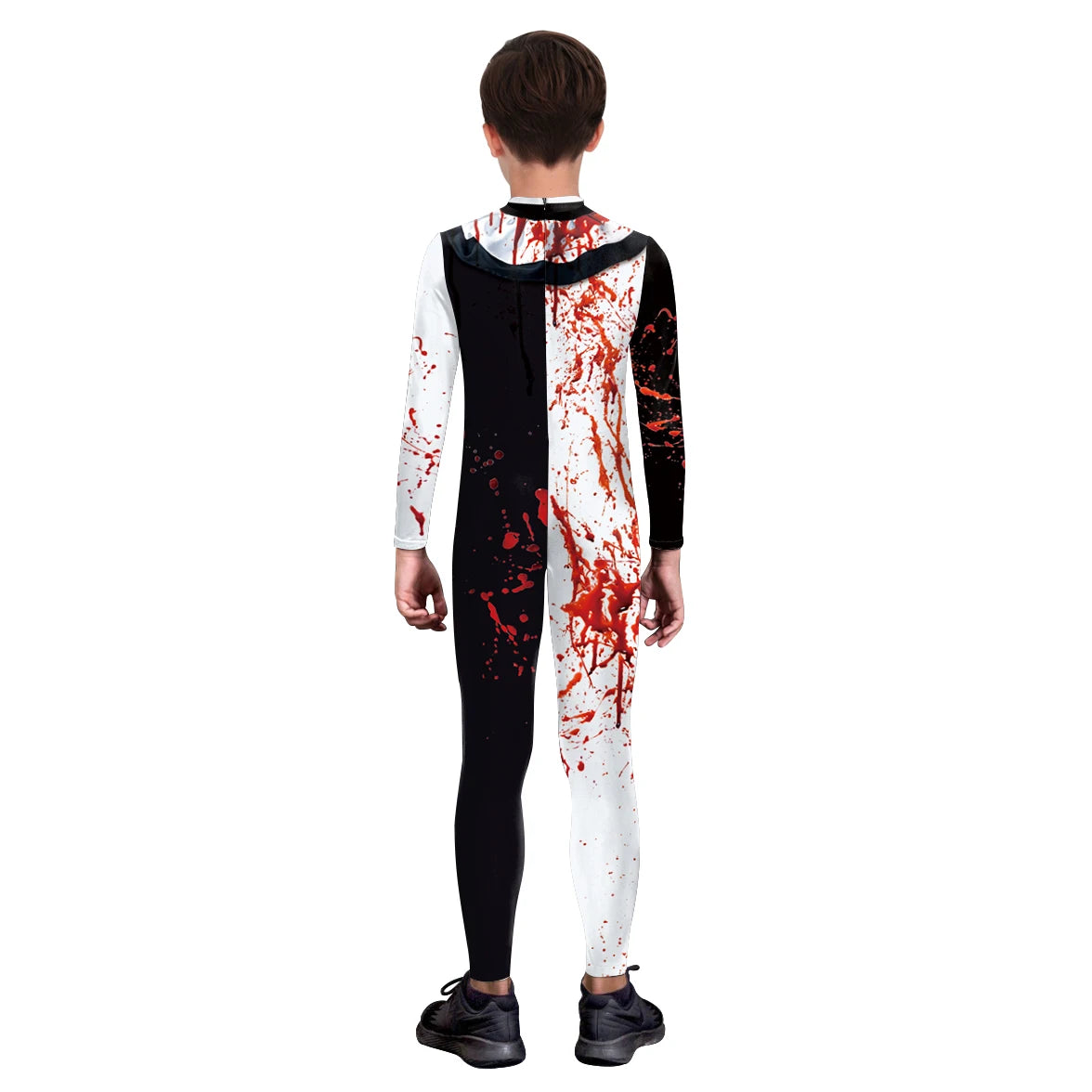 Terrifying Clown Costume Jumpsuit for Halloween Fun - Image 17
