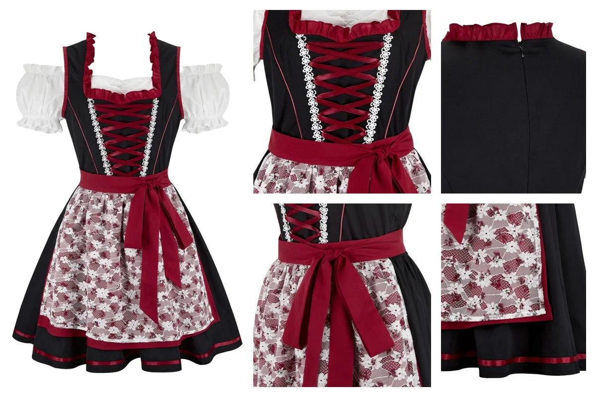 Women's Bavarian Oktoberfest Masquerade Party Costumes - Image 12