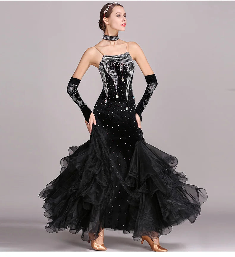 Elegant Women's Modern Dance Ballroom Dress for Parties - Image 12