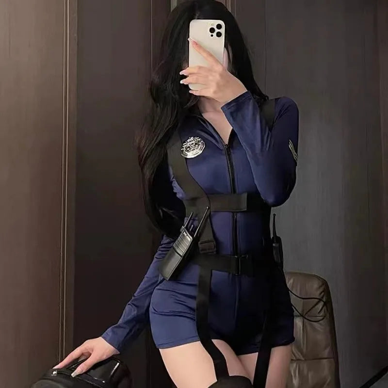 Hot Anime Policewoman Cosplay Costume for Women