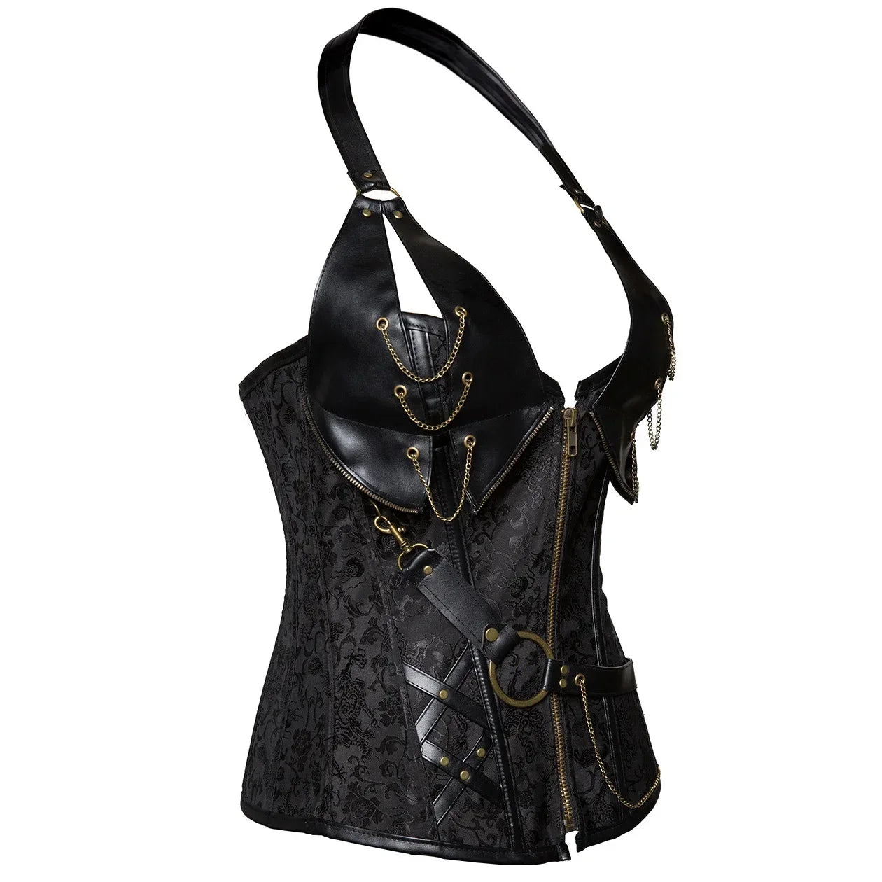 Women’s Gothic Viking Steampunk Pirate Costume Corset Vest