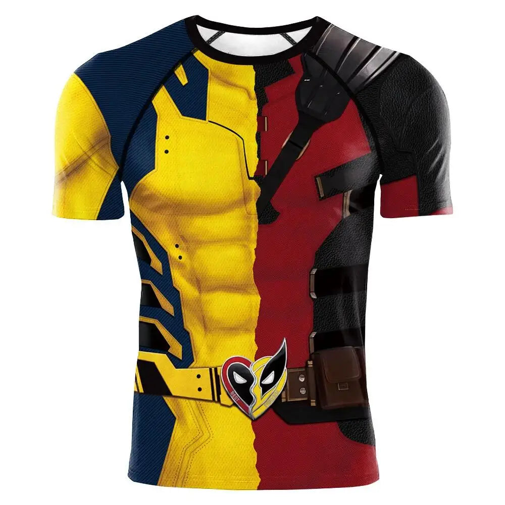 Men's Superhero Wolverine Cosplay T-Shirt for Parties & Gym