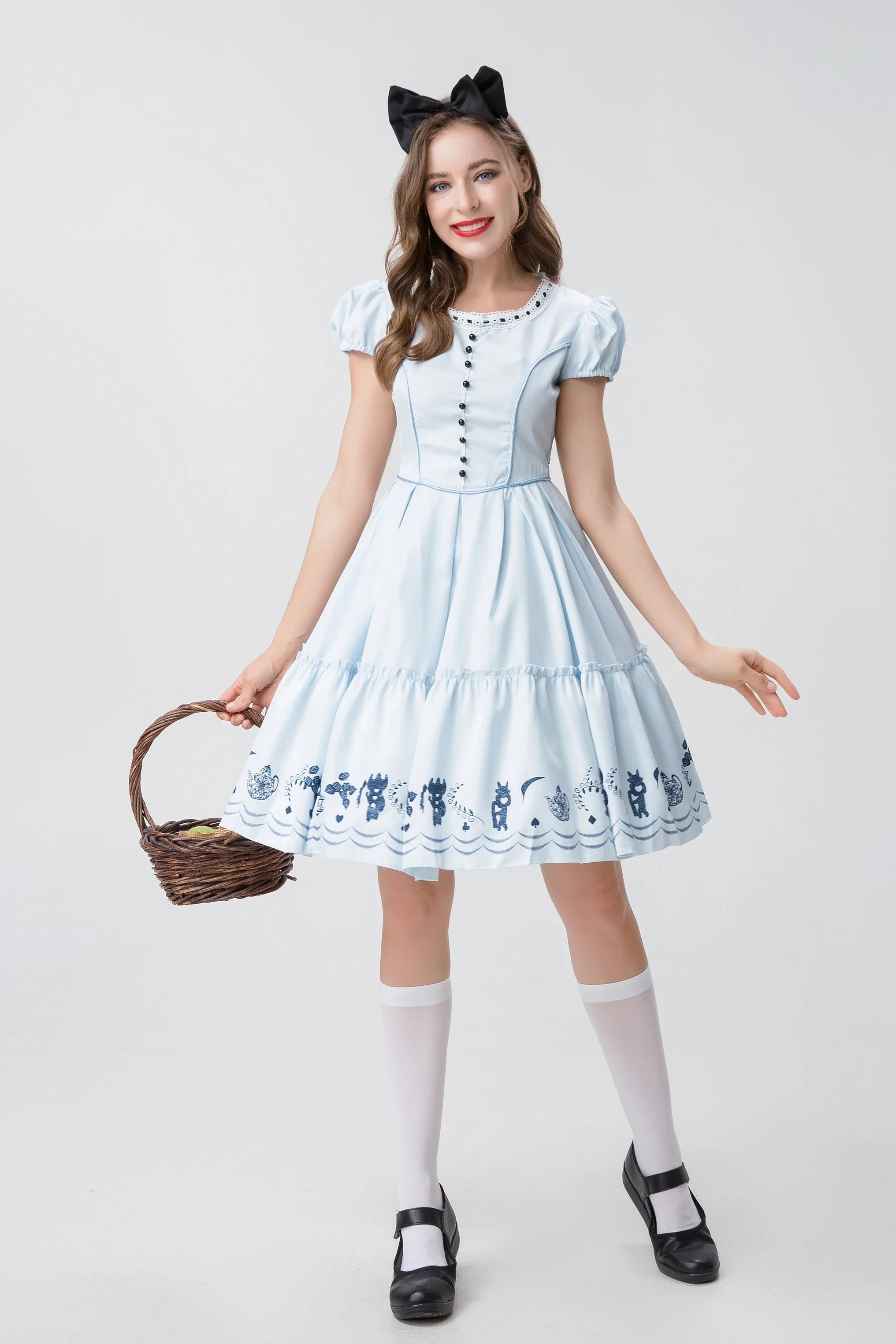 Halloween Alice in Wonderland French Maid Cosplay Costume - Image 6