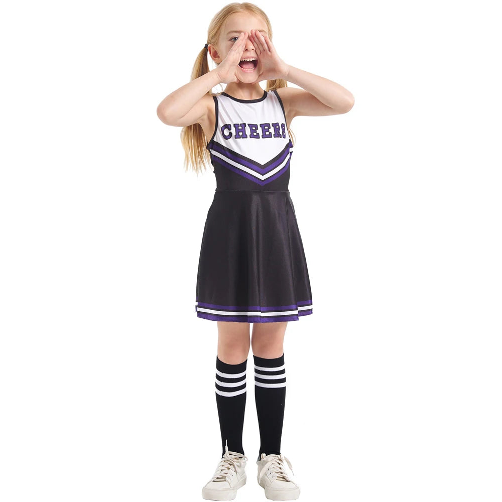 3-Piece Summer Kids' Cheerleading Tank Top Set - Image 20