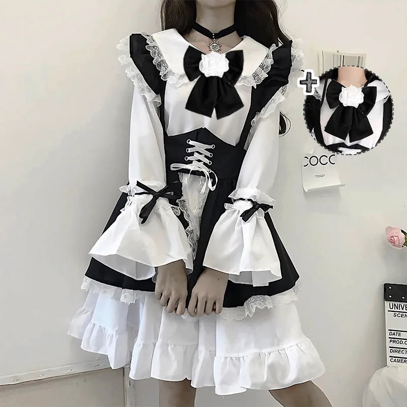 Elegant Jacquard Lolita Maid Dress - Plus Size COS Outfit - Image 10