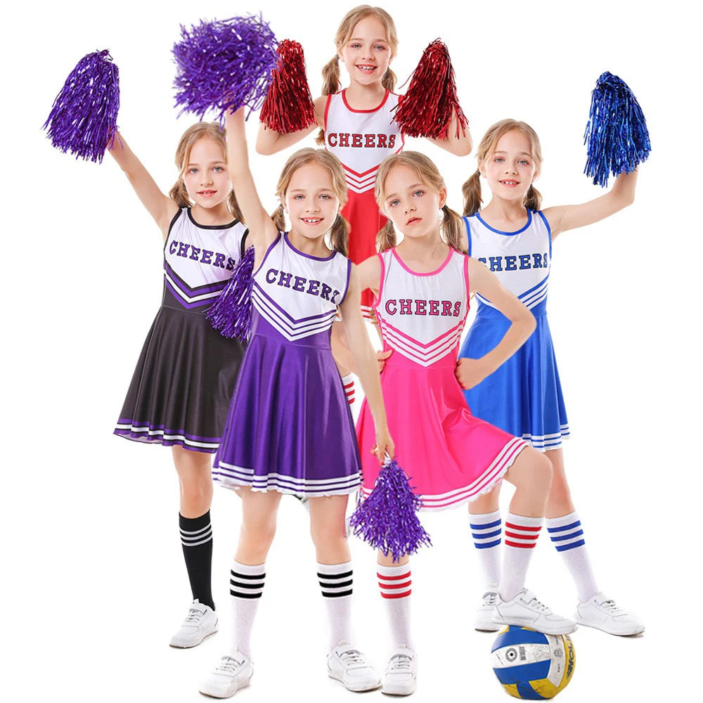 3-Piece Summer Kids' Cheerleading Tank Top Set