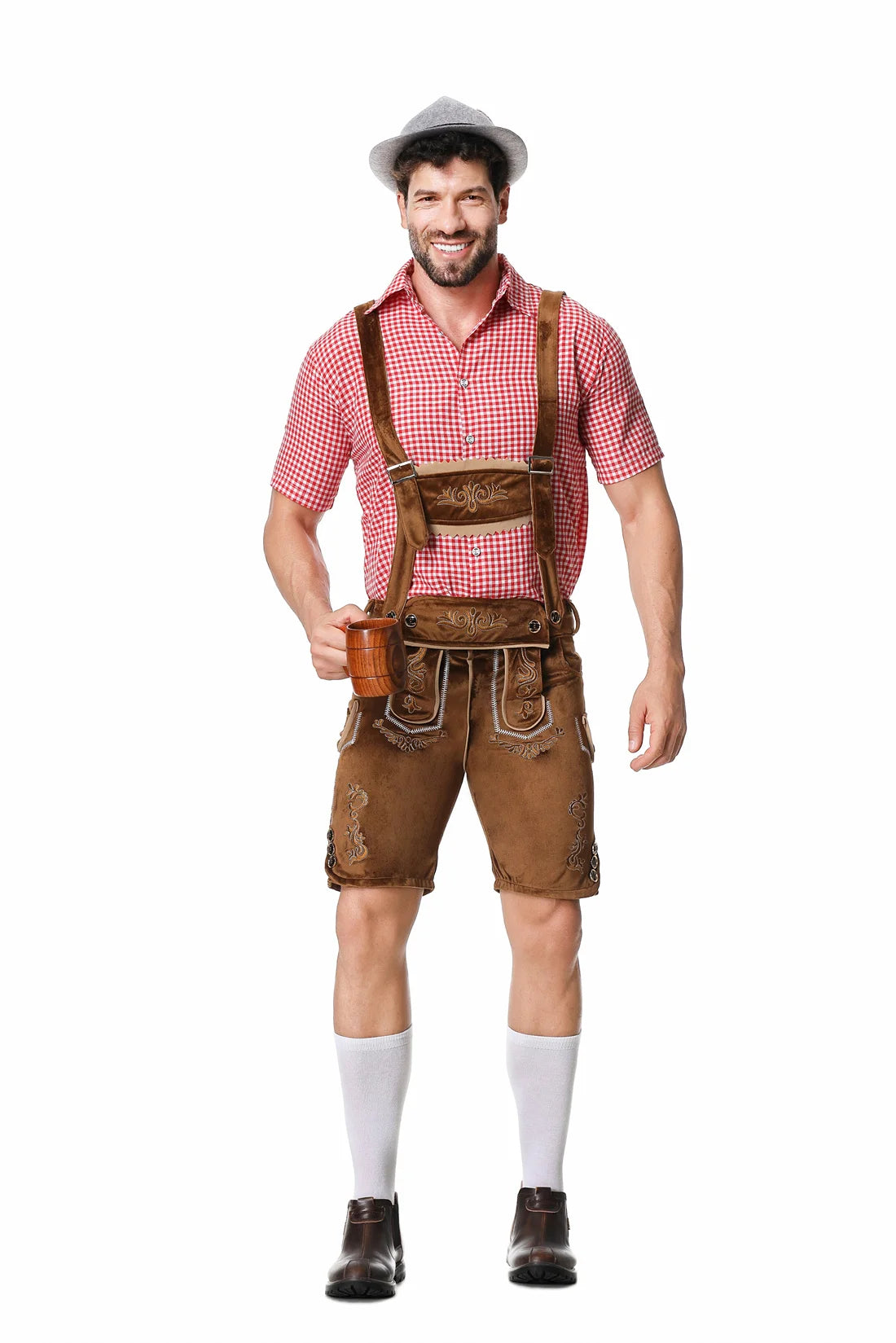 Authentic Bavarian Lederhosen Costume for Oktoberfest Celebrations - Image 5
