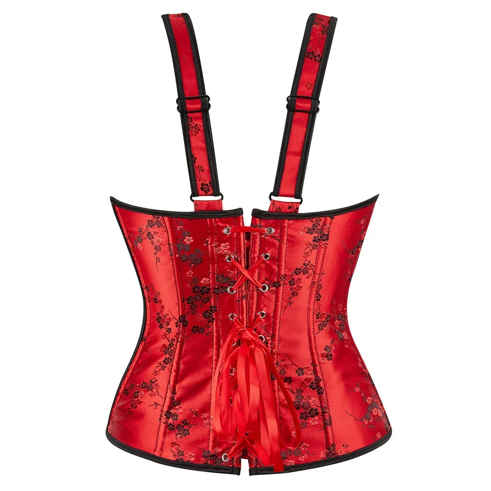Floral Embroidery Corset Tops for Women - Slimming Bustiers - Image 3
