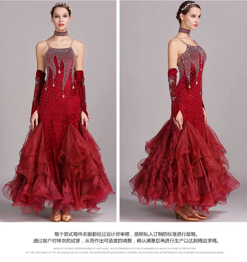 Elegant Women's Modern Dance Ballroom Dress for Parties - Image 13