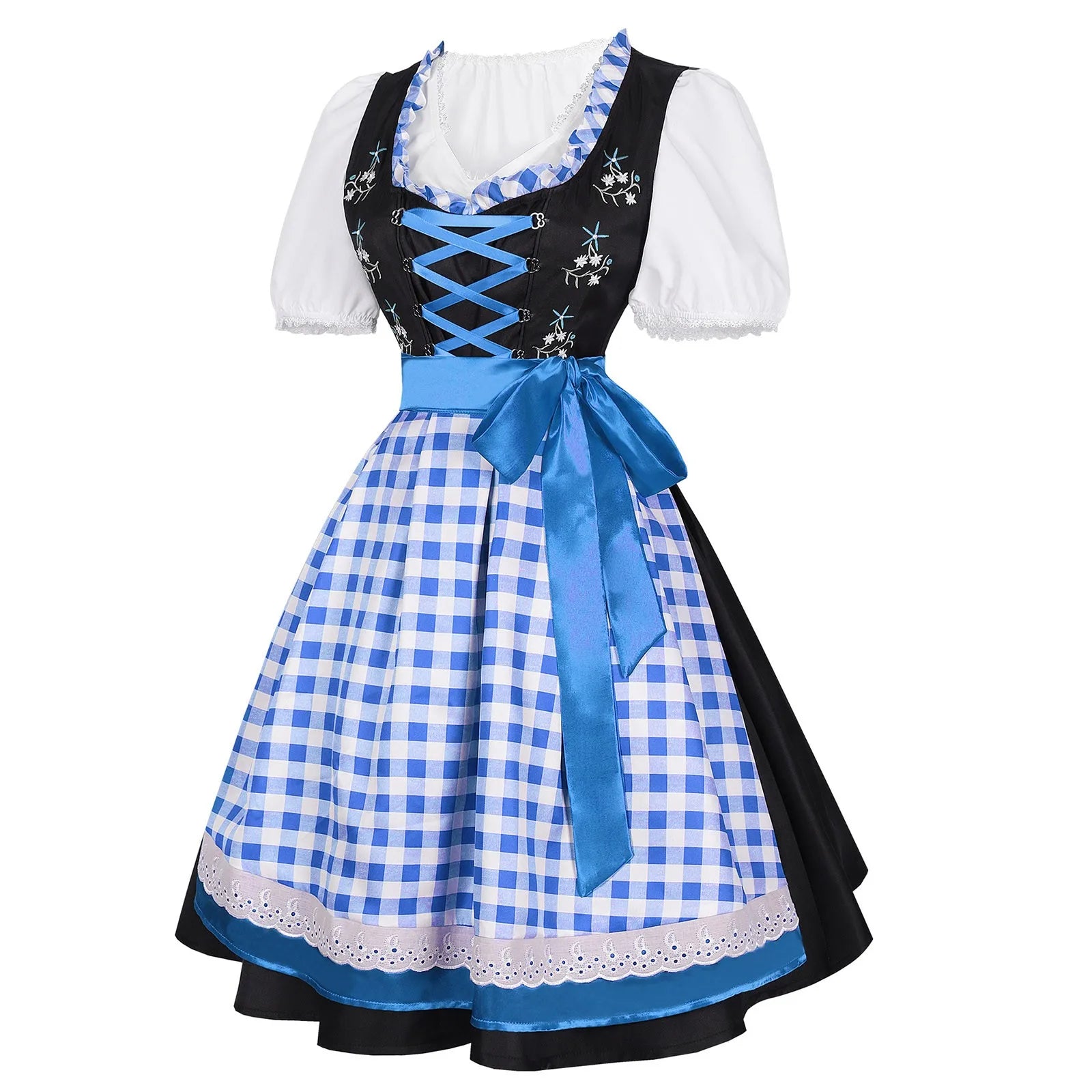 Elegant Bavarian Dirndl Costume for Oktoberfest Celebrations