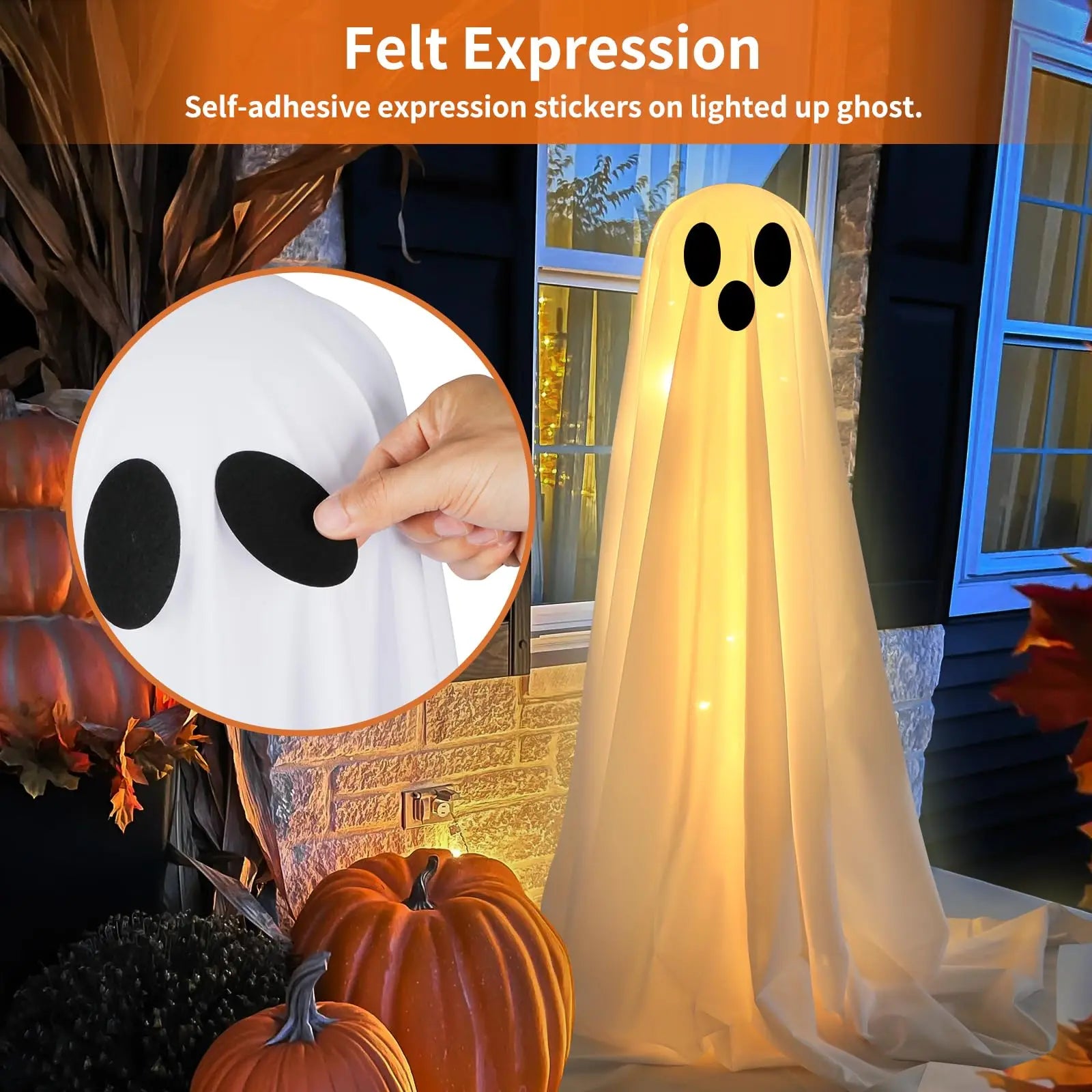 Spooky Ghost String Lights for Cute Halloween Decor - Image 6