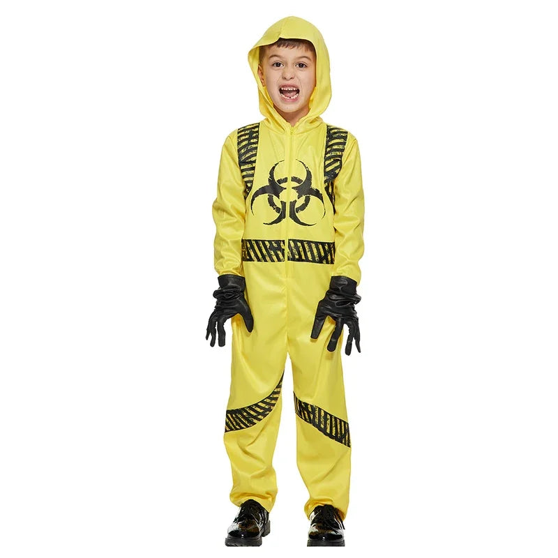 Family Biohazard Costume Set with Latex Mask & Jumpsuit - Image 17