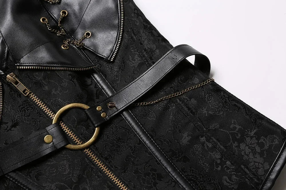 Women’s Gothic Viking Steampunk Pirate Costume Corset Vest