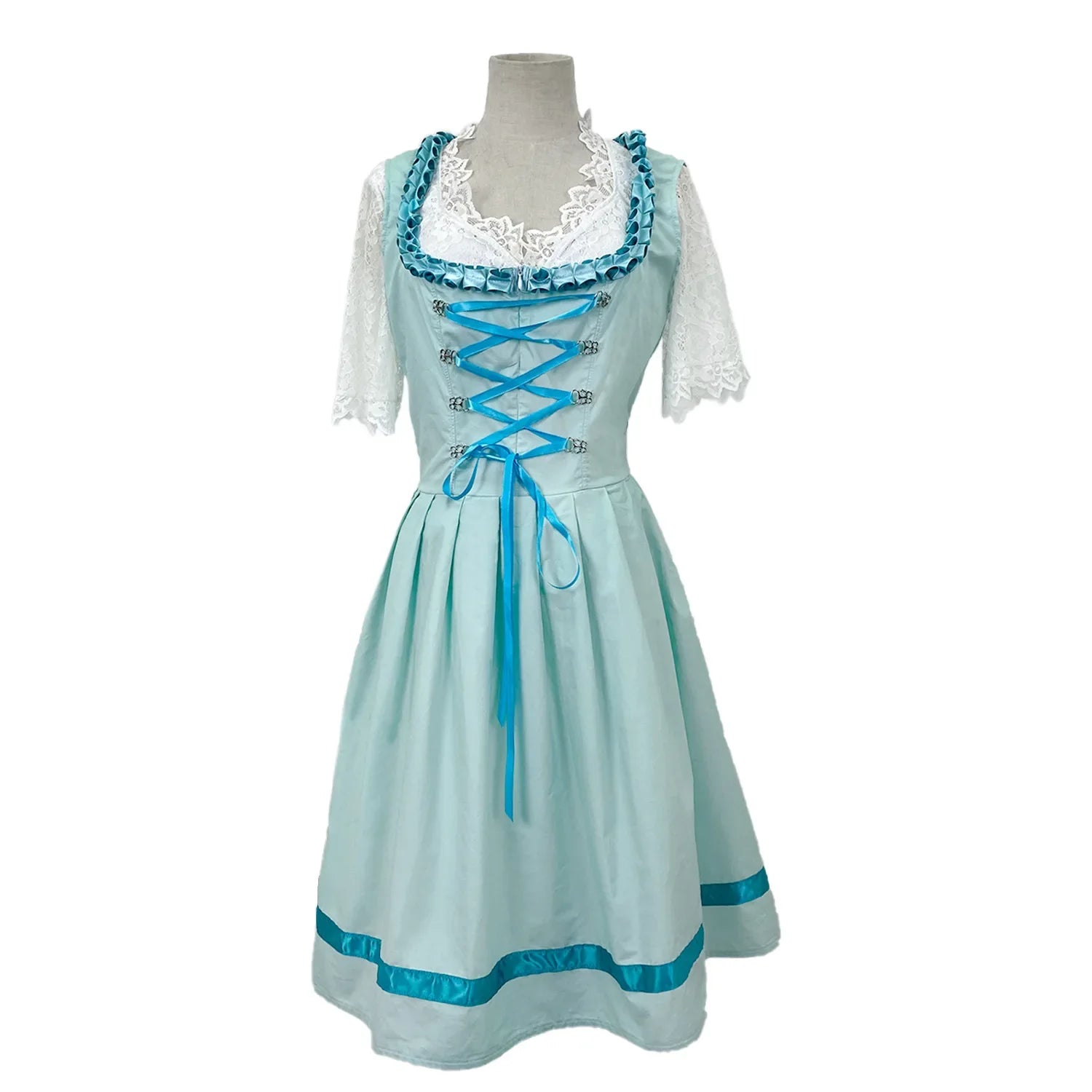 Festive Short-Sleeved Oktoberfest Maid Dress for Performances - Image 3