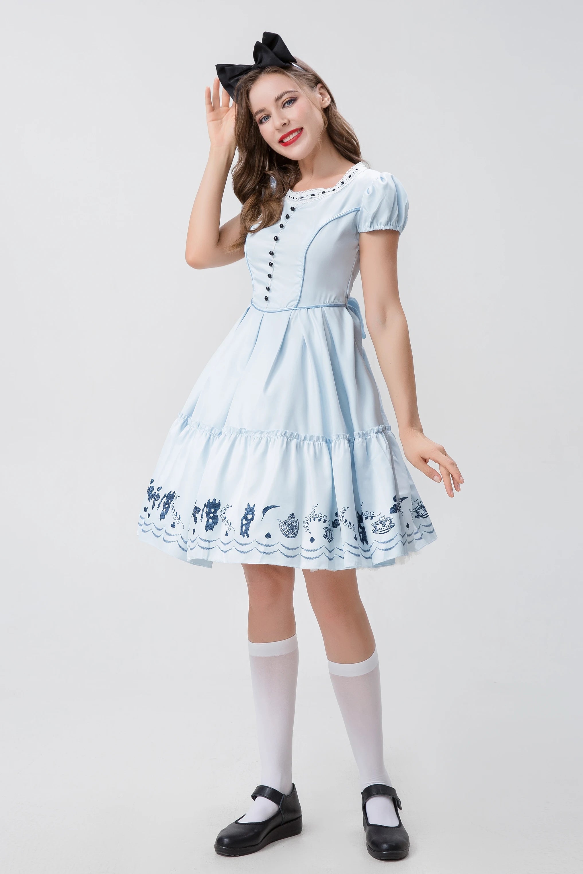 Halloween Alice in Wonderland French Maid Cosplay Costume - Image 15