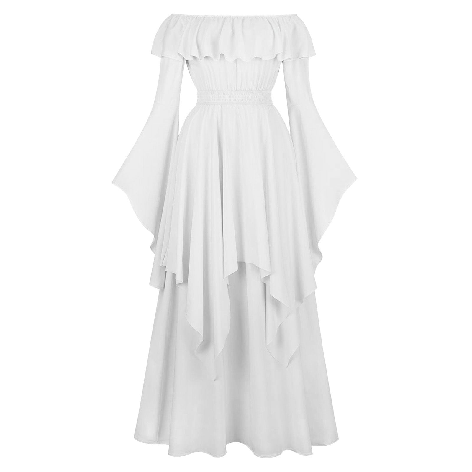 Elegant Off-Shoulder Medieval Dress for Women - Party Gown - Image 10