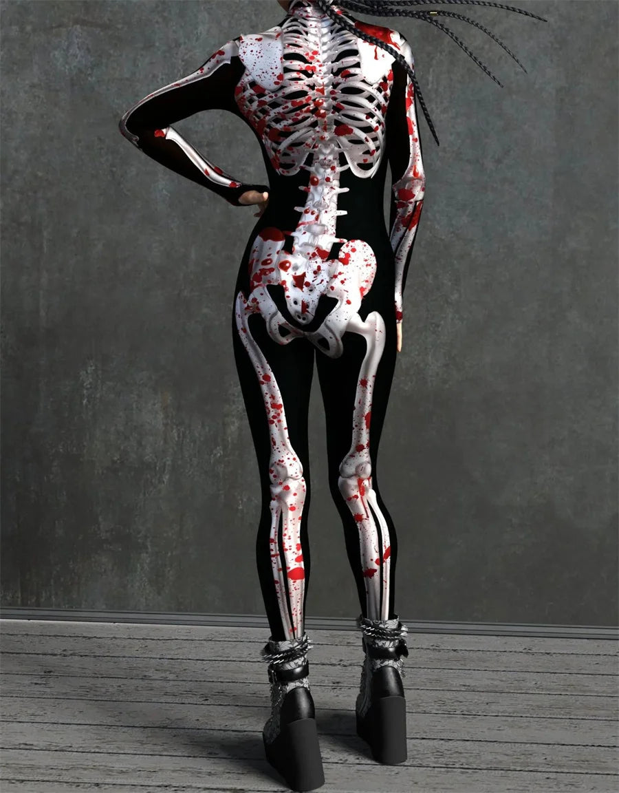 3D Butterfly Skeleton Cyberpunk Jumpsuit for Halloween Cosplay - Image 20