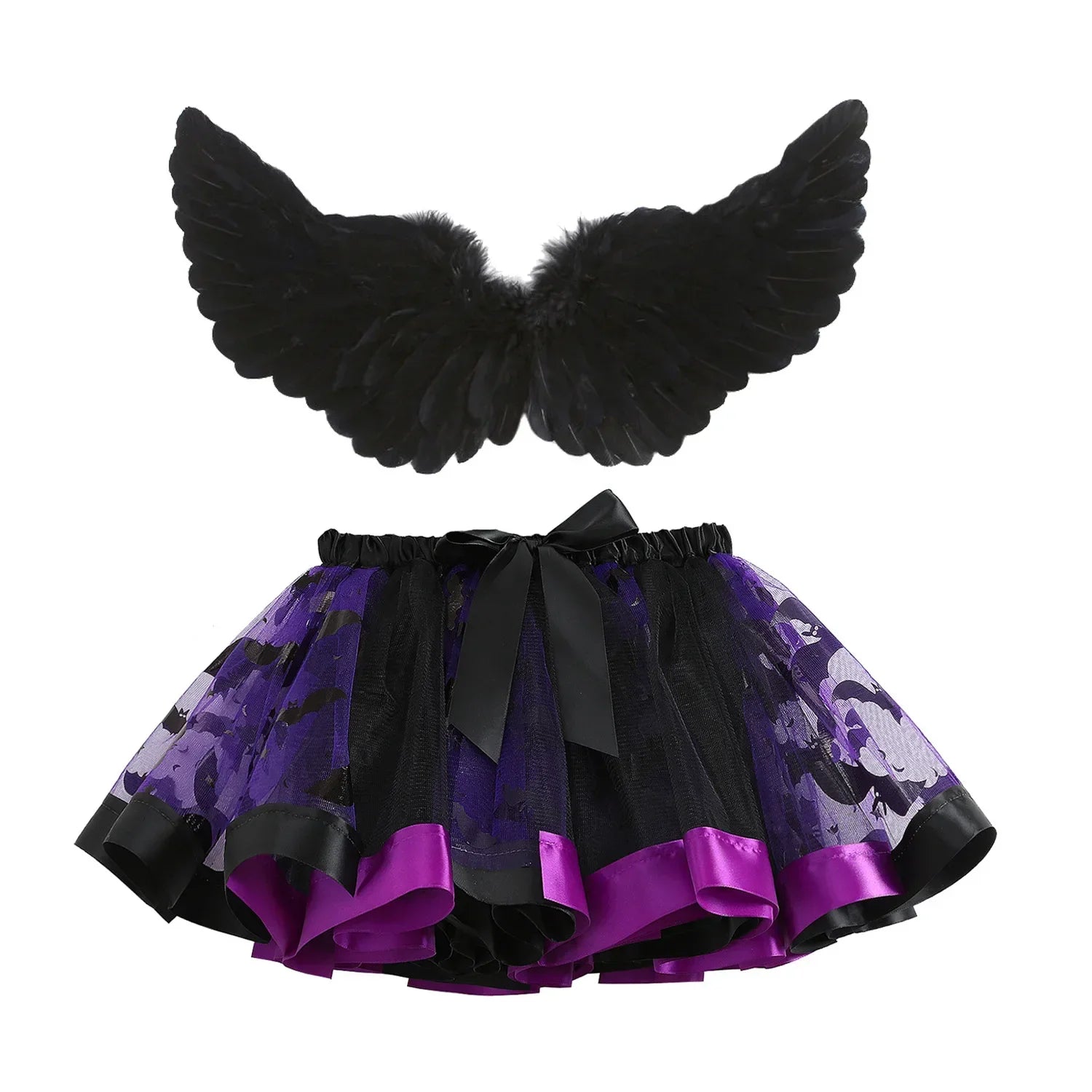 Spider Web Pattern Tutu Skirt for Girls' Halloween Costume - Image 4