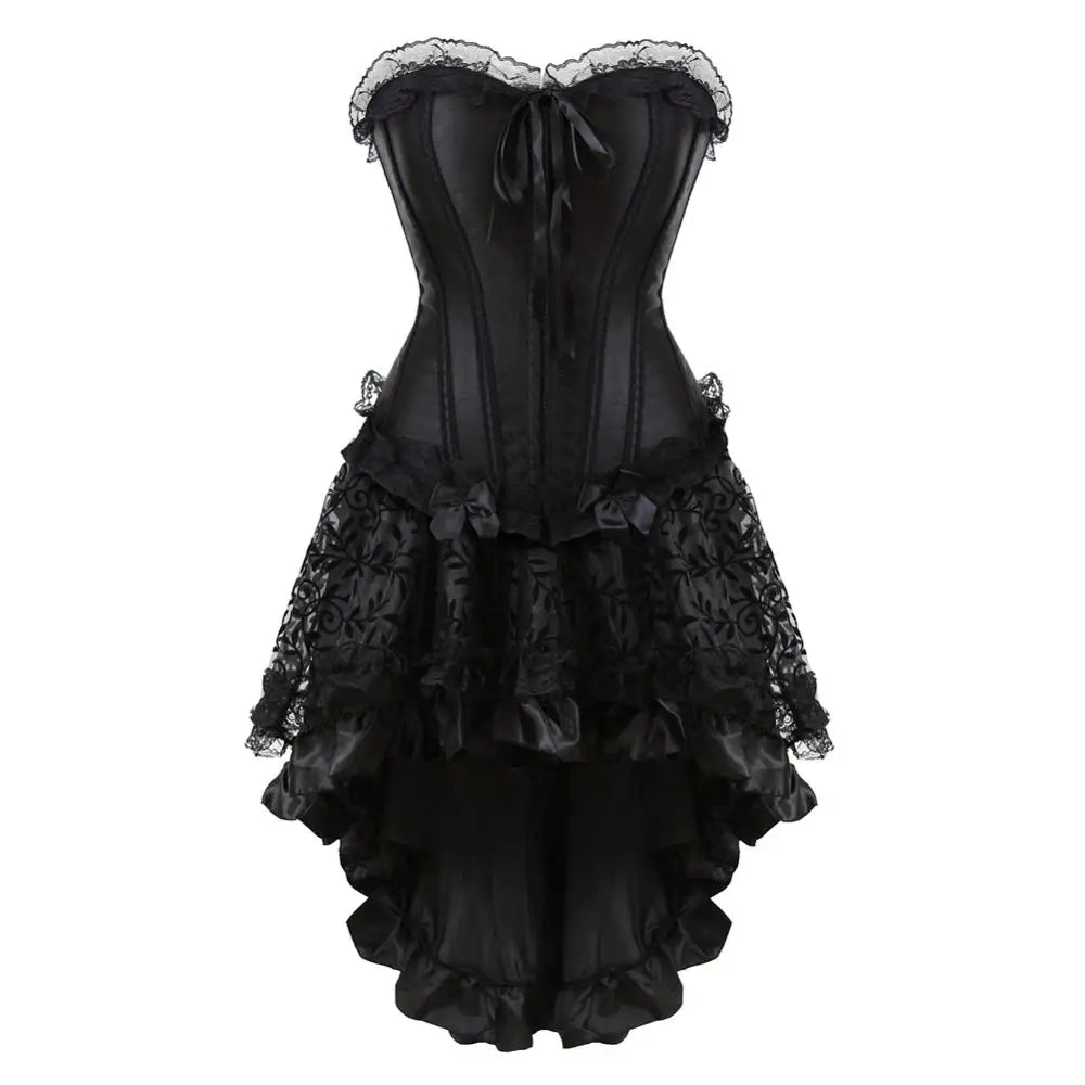 Steampunk Corset and Skirt Set - Gothic Plus Size Costume