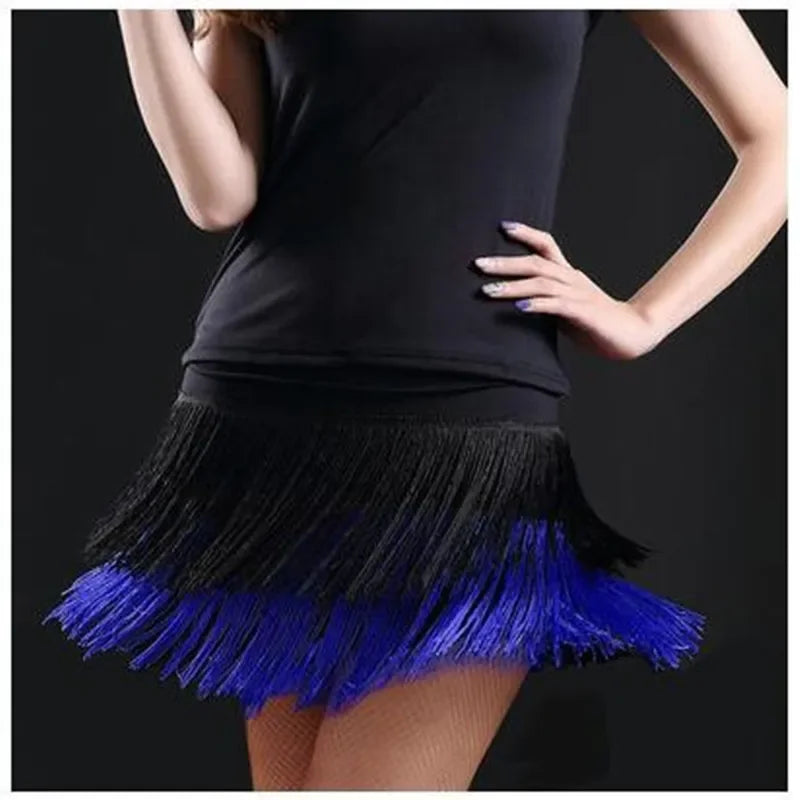 Elegant Women's Double Tassel Latin Dance Dress - Image 8