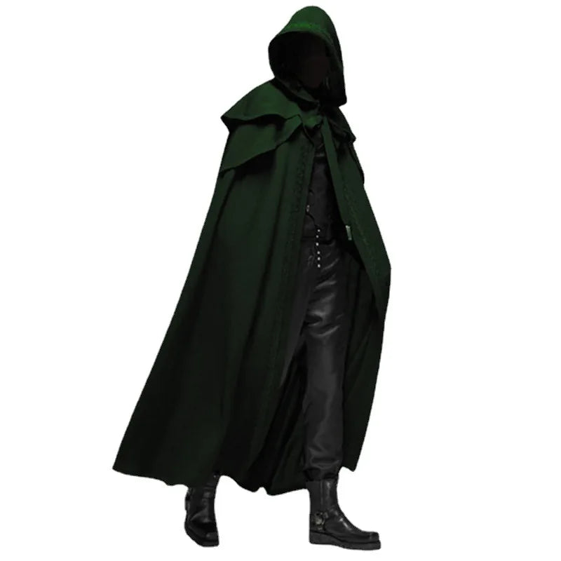 Medieval Monk Hooded Cloak Costume for Halloween Cosplay - Image 2