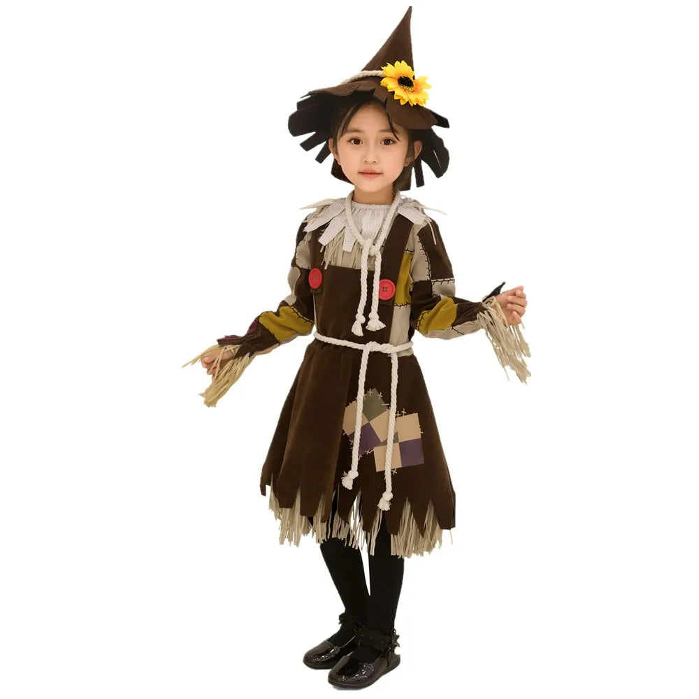 Spooky Parent-Child Scarecrow Circus Costume for Halloween - Image 19