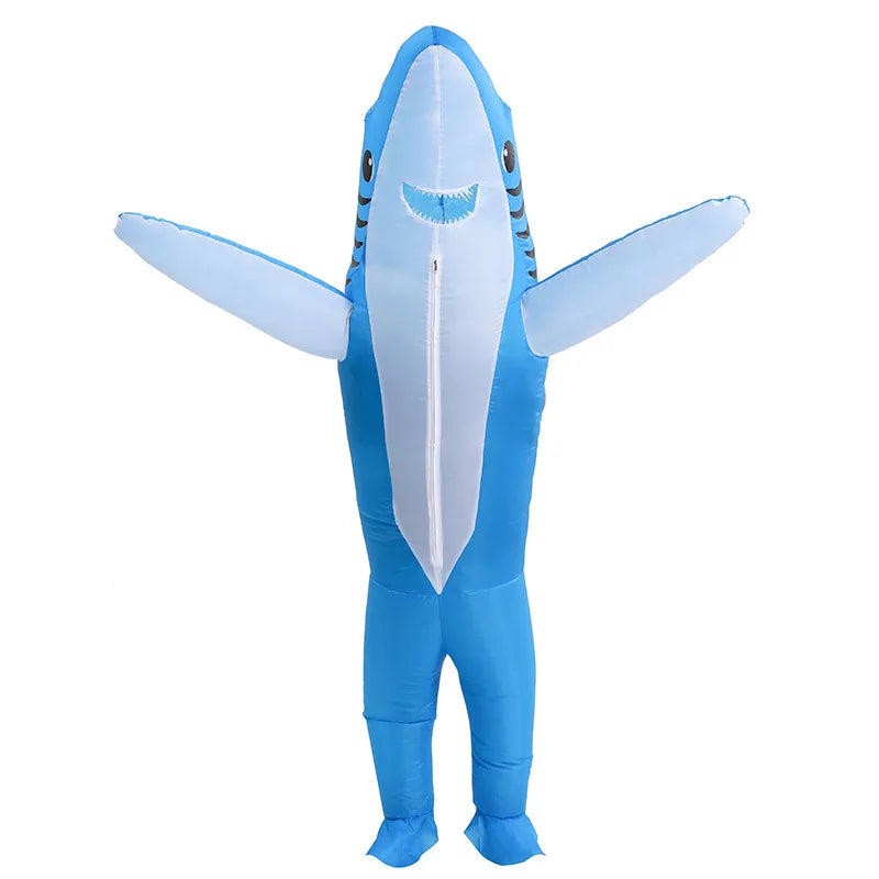 Unique Standing Shark Inflatable Costume – Halloween & Christmas Fun - Image 4