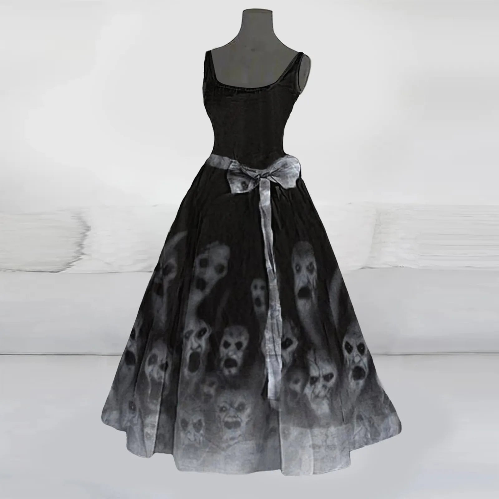 Bloody Tie-Dye Ghost Bride Vampire Costume for Women - Image 3