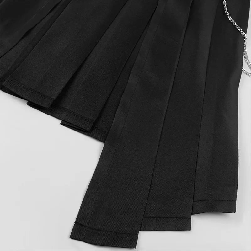 Men's Gothic Steampunk Pleated Kilt with Leather Belt - Image 6