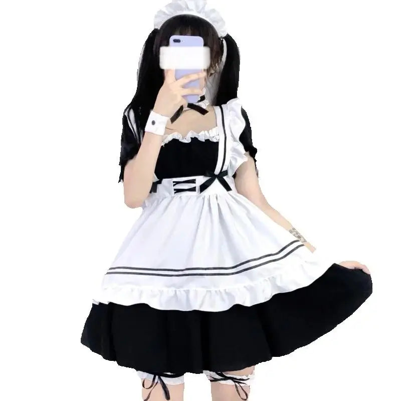 Multicolor Kawaii Lolita Maid Costume for Cosplay & Parties - Image 7