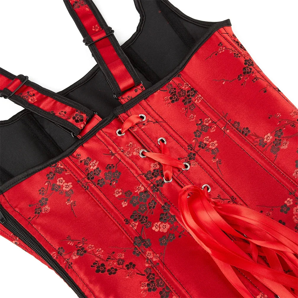Floral Embroidery Corset Tops for Women - Slimming Bustiers - Image 9
