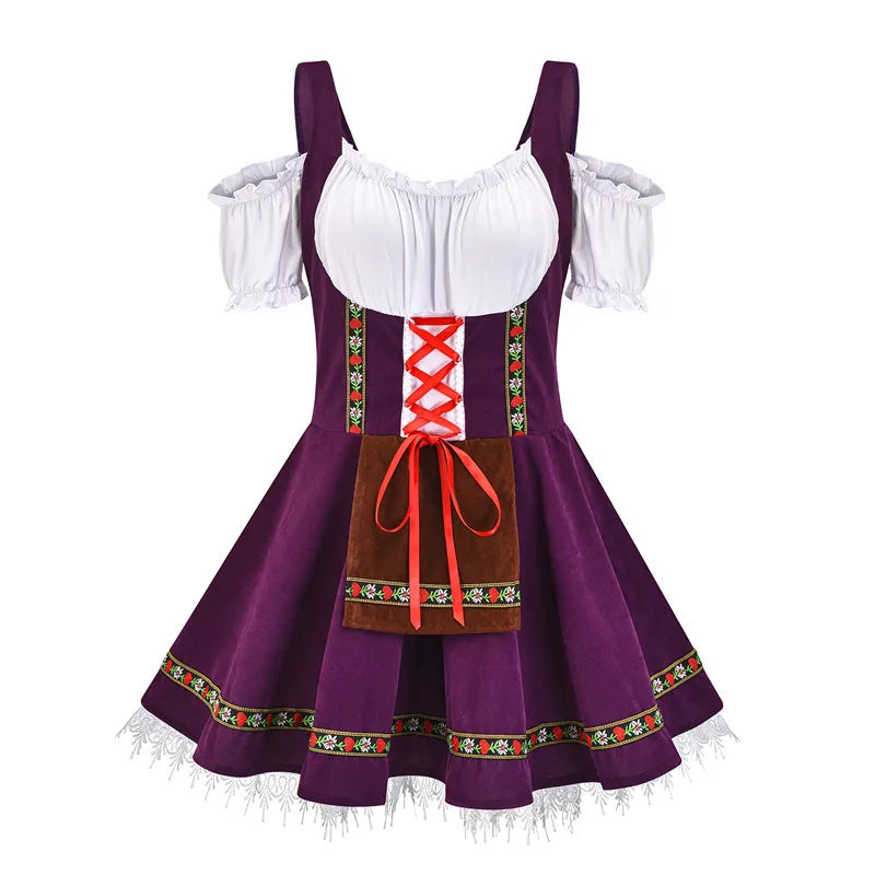 Traditional Strapless Oktoberfest Maid Cosplay Dress for Women - Image 5