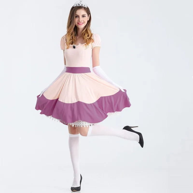 Adult Princess Peach Costume Set for Cosplay and Parties - Image 5