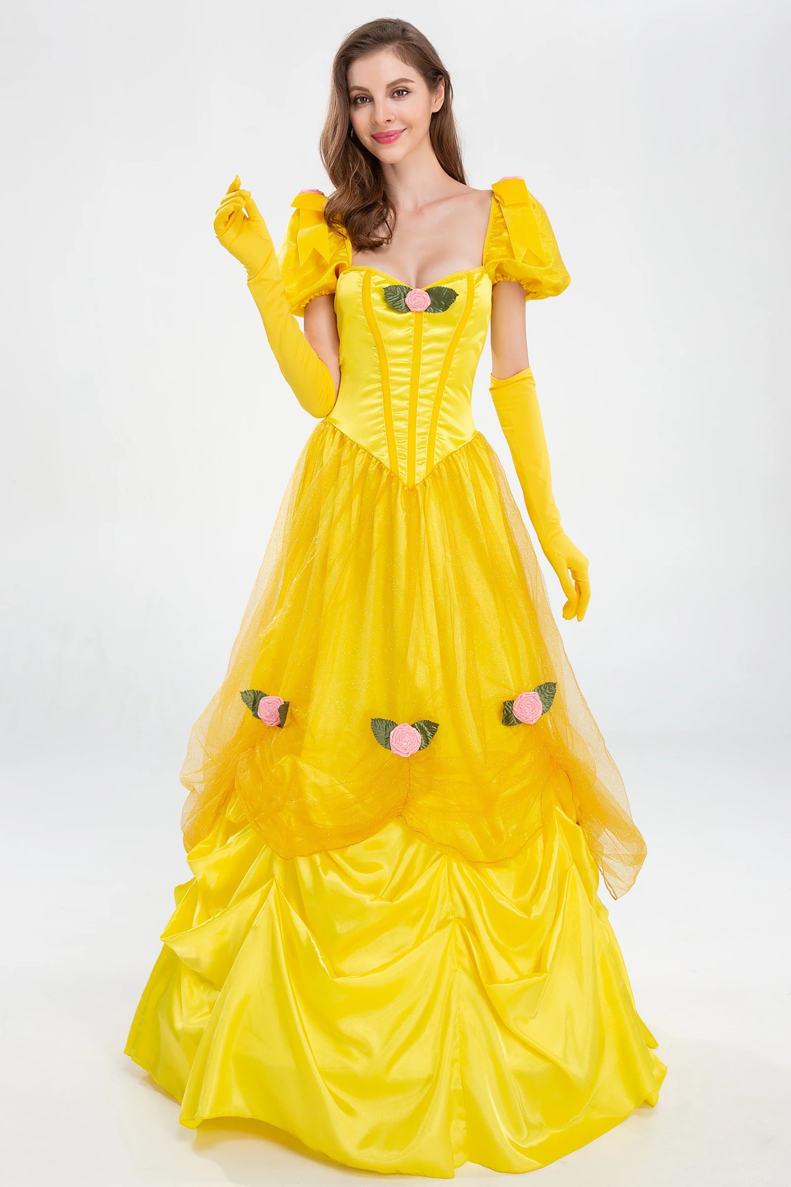 Fantasy Belle Princess Cosplay Costume for Halloween Parties - Image 2