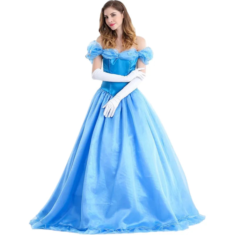 Snow Princess Blue Dress for Halloween and Costume Parties - Image 6
