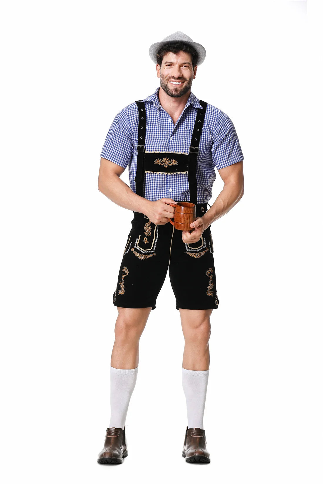 Authentic Bavarian Lederhosen Costume for Oktoberfest Celebrations - Image 11