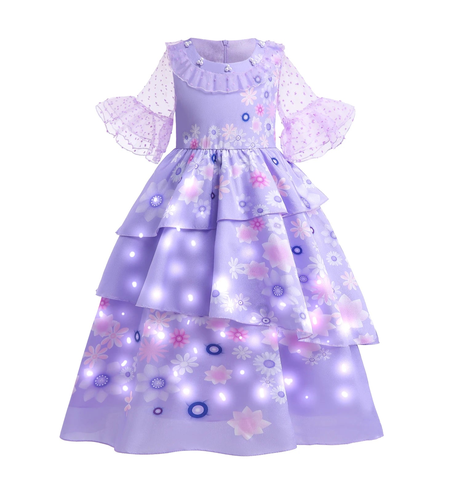 LED Light-Up Purple Princess Costume for Kids - Image 14