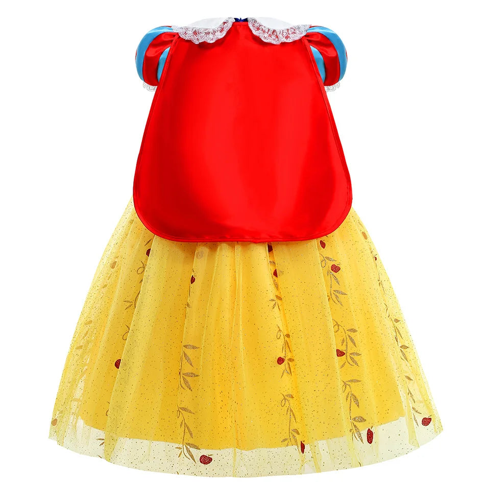 Deluxe Snow White Dress for Kids with Cloak - Image 18