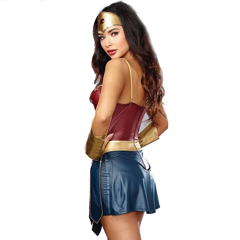 Deluxe Women's Superhero Bodysuit Costume for Halloween