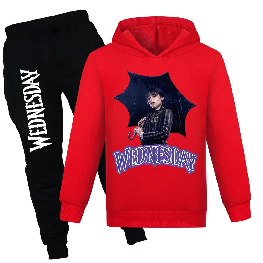 Black Wednesday Hoodie for Kids - Toddler Sweatshirt Set