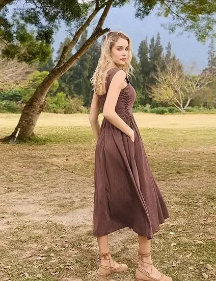 Medieval Witch Maxi Dress for Halloween Cosplay - Image 22