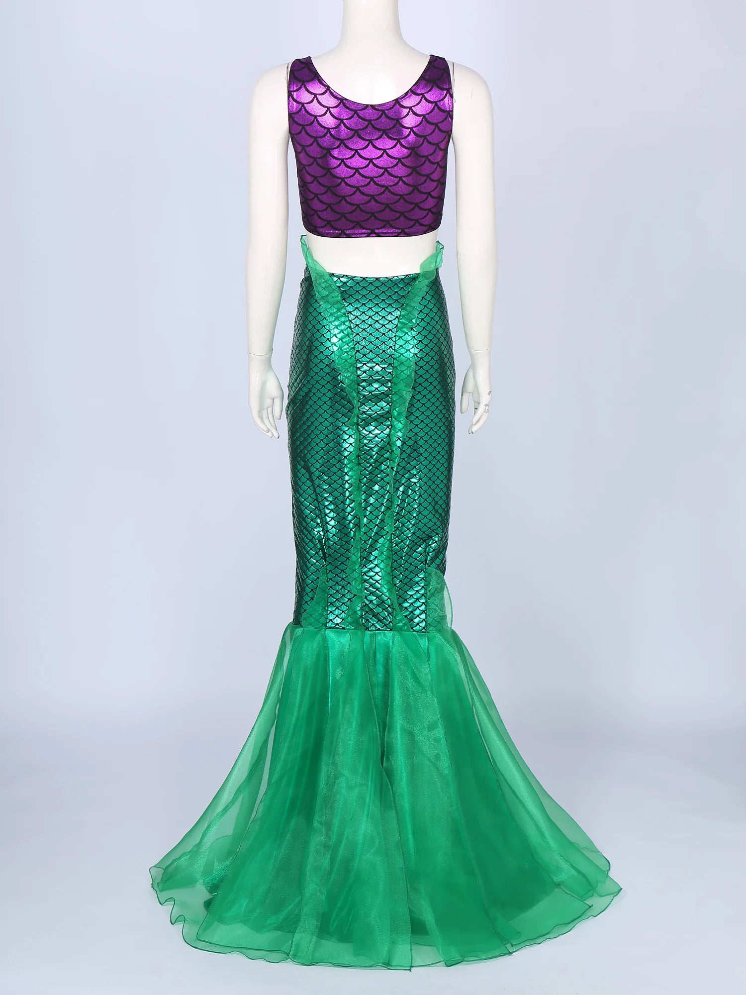 Women's Mermaid Cosplay Costume with Fishtail Skirt Set