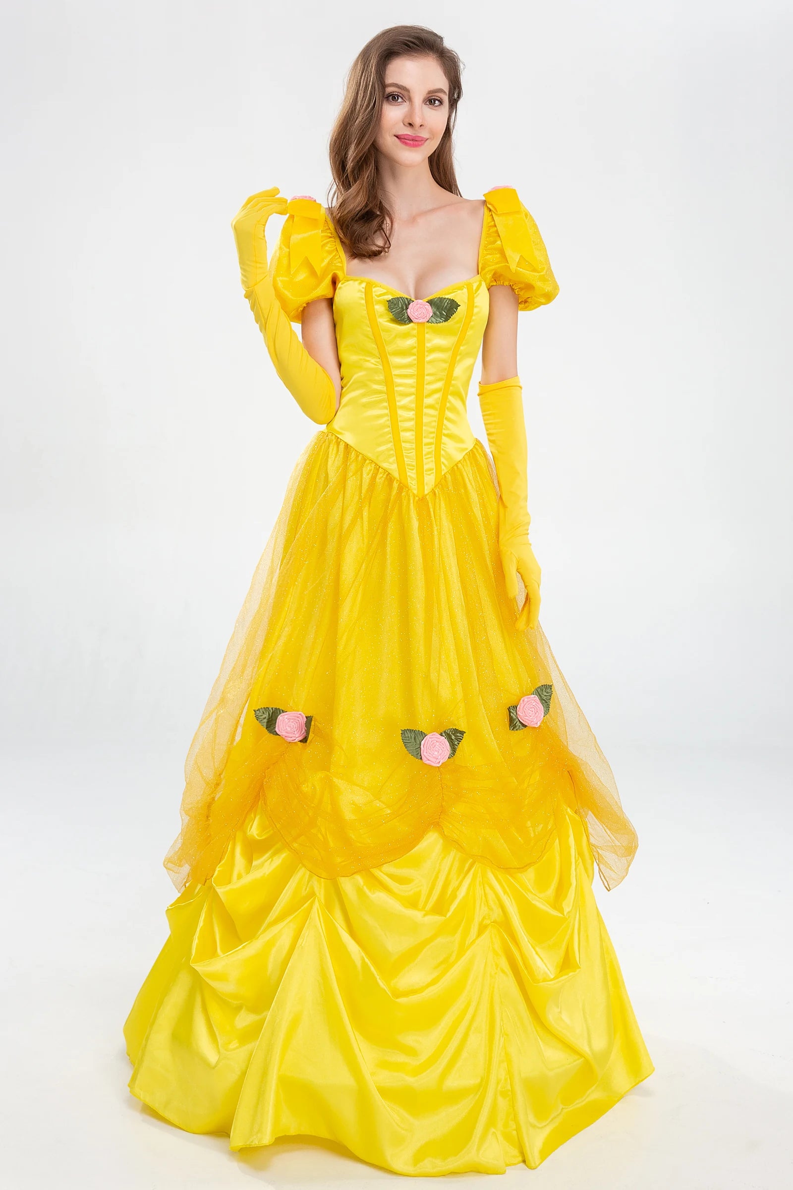 Fantasy Belle Princess Cosplay Costume for Halloween Parties - Image 4
