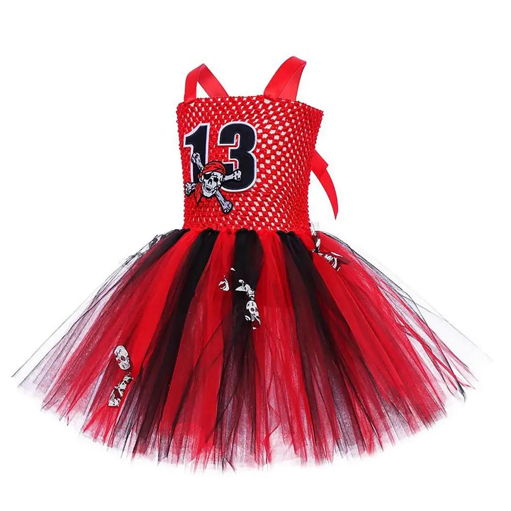 Kids' Zombie Cheerleader Tutu Costume with Accessories