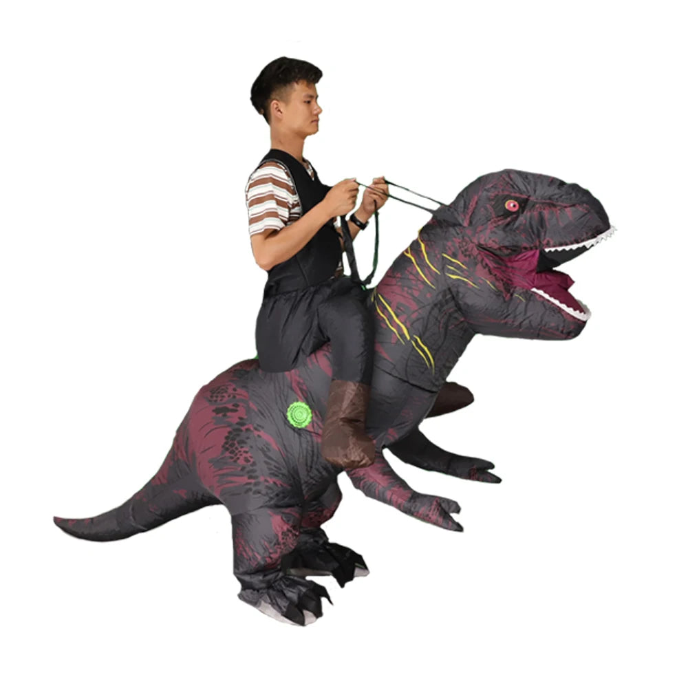 Colourful Inflatable T-Rex Costume for Halloween Cosplay - Image 2